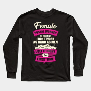 Female Postal Worker Postwoman Girl Gift Long Sleeve T-Shirt